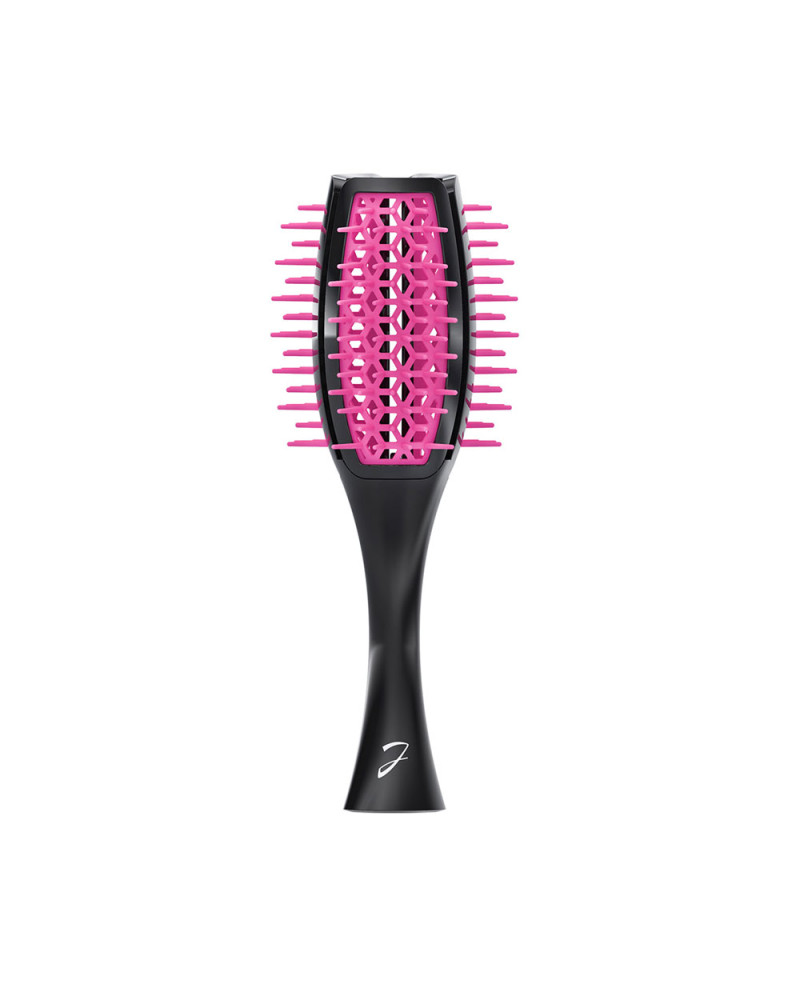 Janeke Spazzola Tulip ventilata, più volume nei capelli, bicolore nero e fucsia - cod. SP503 NF Spedizione Gratuita