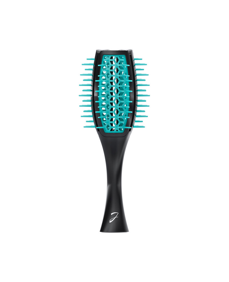 Janeke Spazzola Tulip ventilata, più volume nei capelli, bicolore nero e turchese – cod. SP503 NT Soddisfazione Garantita