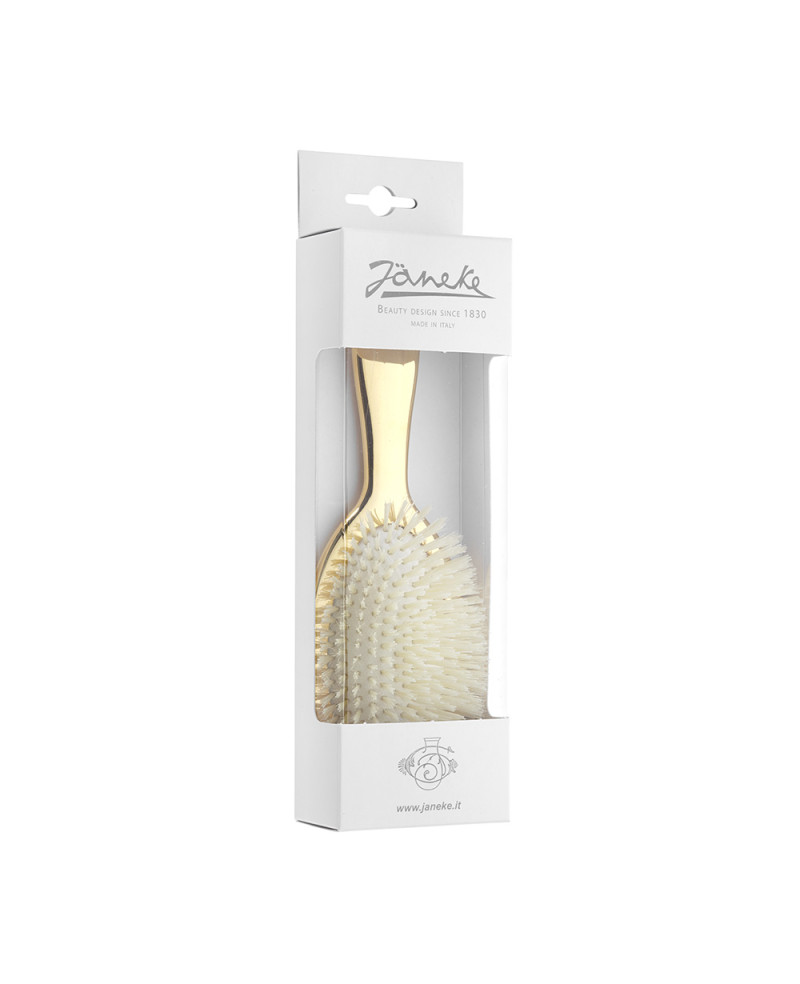 Janeke Spazzola con setole e rinforzo nylon, colorazione argento - cod. CRSP22M Saldi