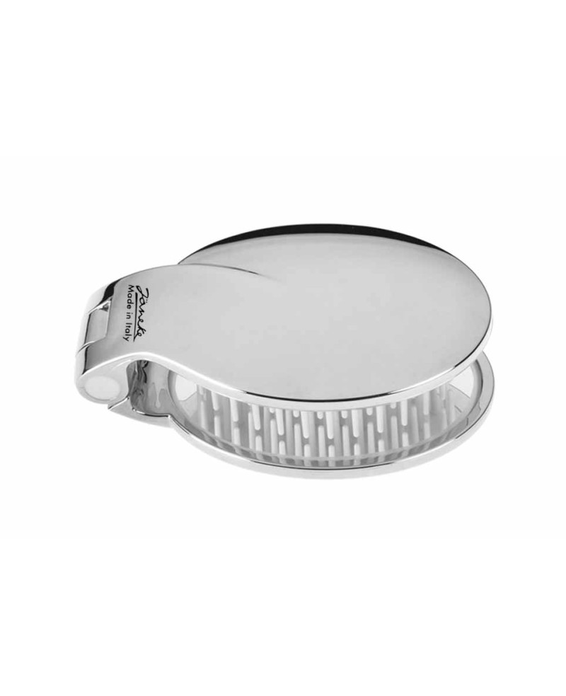 Janeke Spazzola pieghevole con specchio 70x50mm, colorazione argento - cod. CRSP03 Vendita Calda