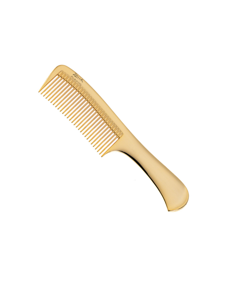 Janeke Golden wide-teeth comb with handle 22x4,5 cm - COD. AU825 Nuovo