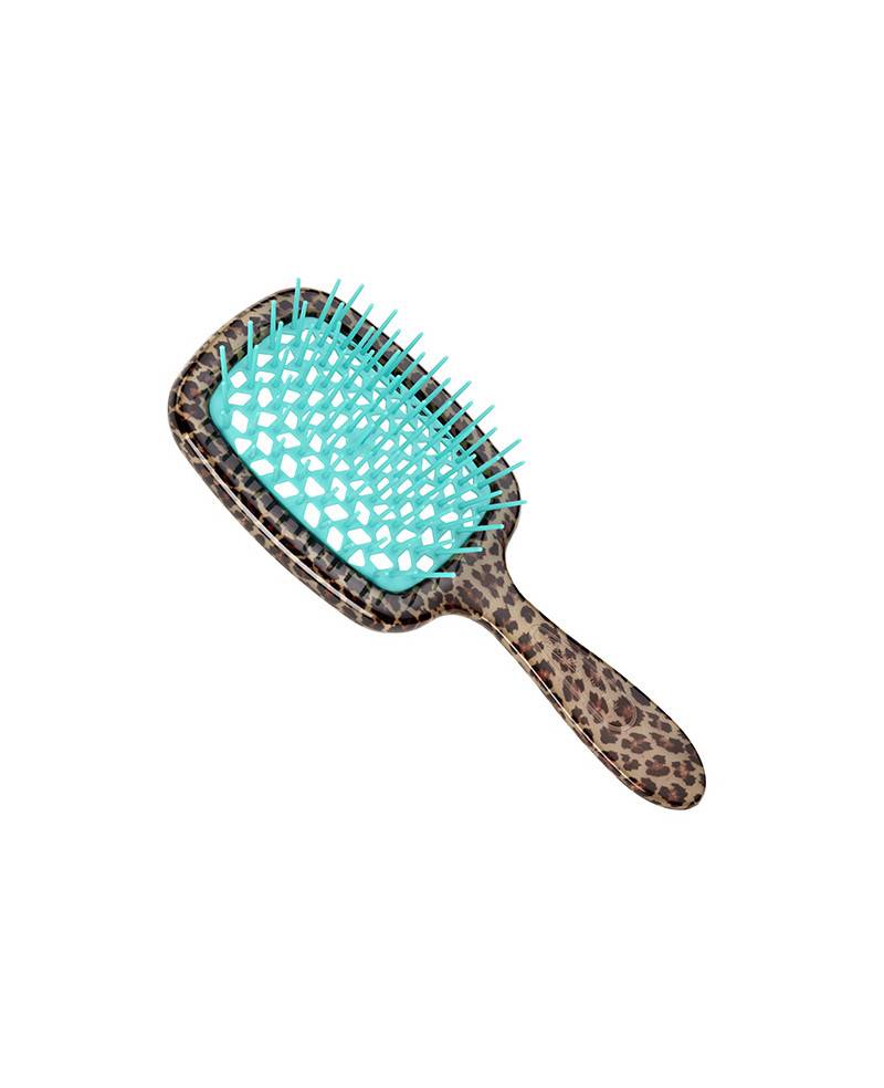 Janeke Spazzola Superbrush maculata con cuscino turchese - Cod. SP230 MAC TSE Promozione Limitata