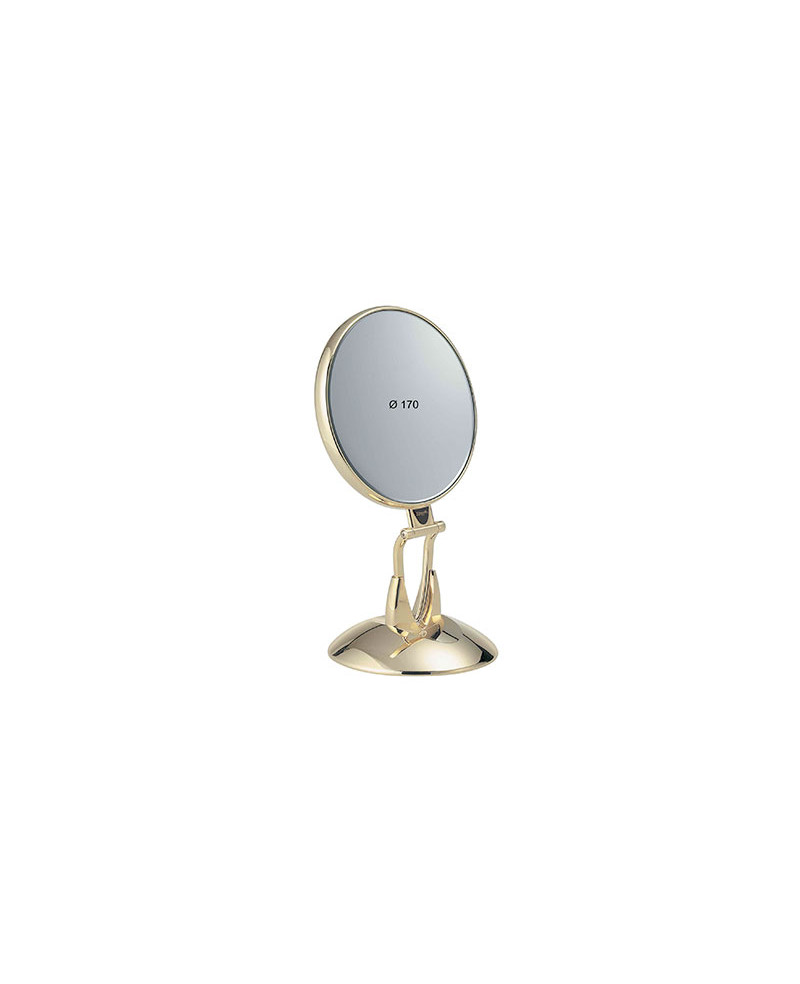 Janeke Specchio da tavolo oro, con supporto, ingrandimento x3, diametro 17cm - cod. AU447.3 SU Italia