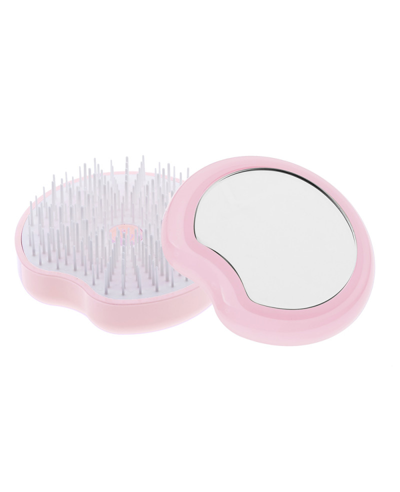 Janeke Spazzola Pomme Brush, compatta ed ergonomica con impugnatura palmare e specchio diametro 84, colore rosa - cod. 93SP228 RSA In Linea