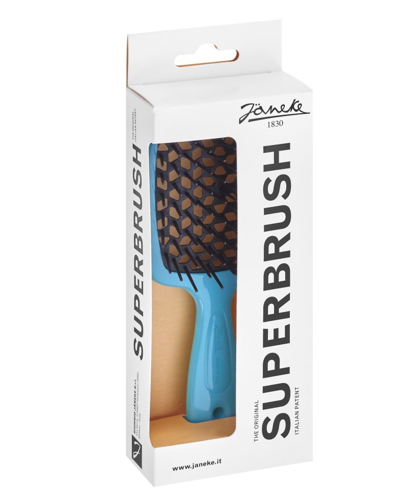 Janeke Spazzola small Superbrush colore turchese/nero – 72SP234TSE Italy