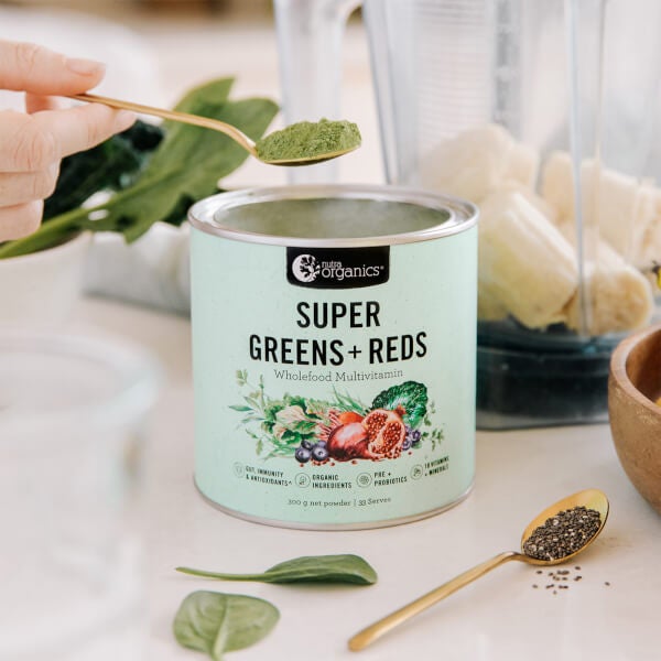 Nutra Organics Nutra Organics Super Greens and Reds 300g Soddisfazione Garantita