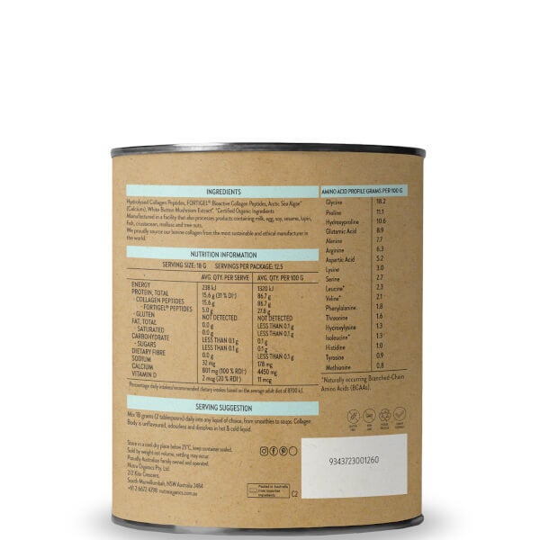 Nutra Organics Nutra Organics Collagen Body - Unflavoured 225g Presa