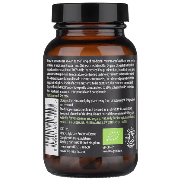 KIKI Health KIKI Health Organic Chaga Extract Mushroom (60 Vegicaps) Outlet