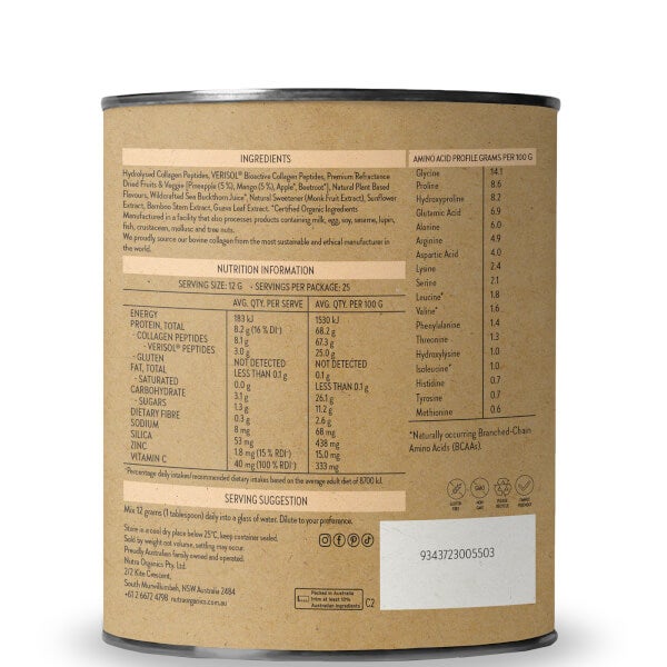 Nutra Organics Nutra Organics Collagen Beauty - Tropical 300g Offerte