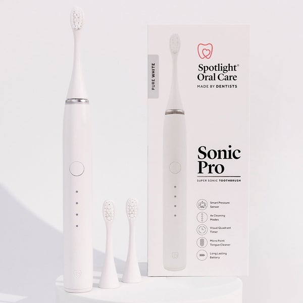 Spotlight Oral Care Spotlight Oral Care Sonic Pro Toothbrush - Pure White Sostegno trimestrale