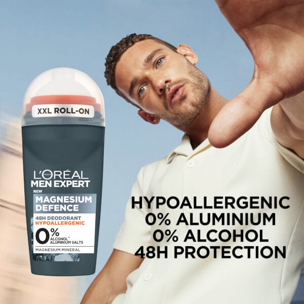 Lu0027Oréal Paris Men Expert L'Oréal Paris Men Expert Magnesium Defence Hypoallergenic 48 Hour Roll-On Deodorant 50ml Offerte