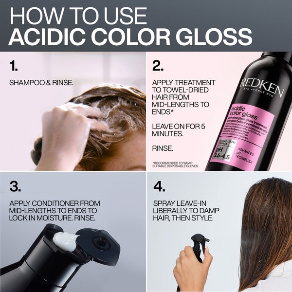 Redken Redken Acidic Color Gloss Shampoo and Conditioner 300ml Colour Protection Routine for Glass-Like Shine Offerte stagionali