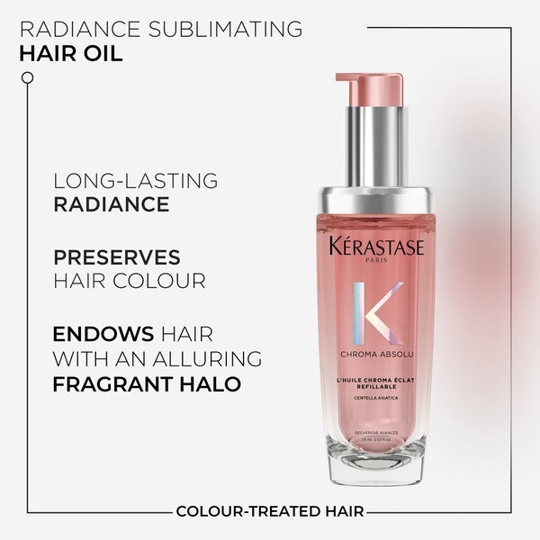 Kerastase Kérastase Chroma Absolu Refillable Hair Oil 75ml And 30ml Duo For Colour Treated Hair Sconti questo mese