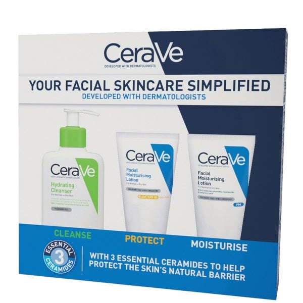 CeraVe CeraVe Exclusive Skincare Routine Simplified Set for Face Cleansing & Moisturising with Hyaluronic Acid SPF & Niacinamide Affare Del Giorno