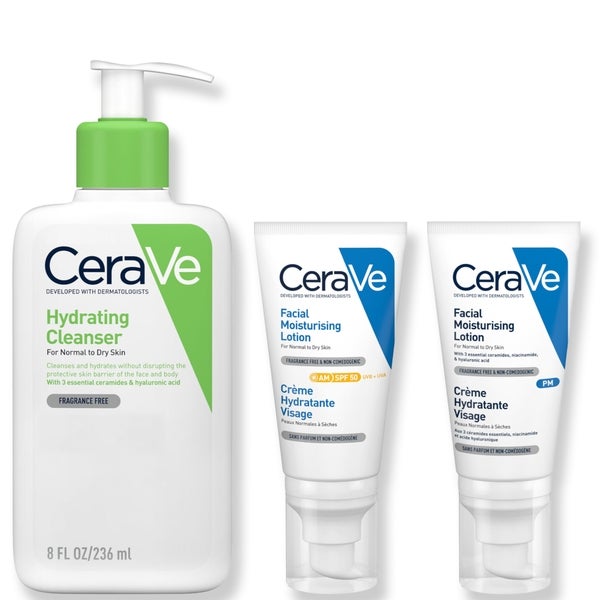 CeraVe CeraVe Exclusive Skincare Routine Simplified Set for Face Cleansing & Moisturising with Hyaluronic Acid SPF & Niacinamide Affare Del Giorno