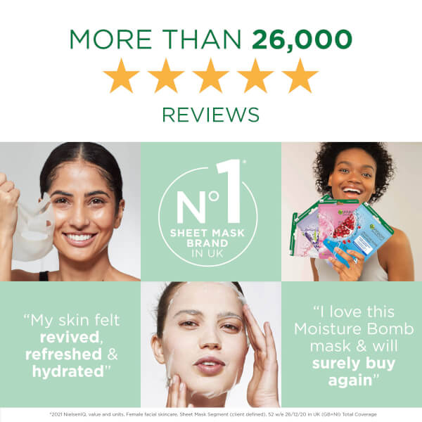 Garnier Garnier Moisture Bomb Green Tea Hydrating Face Sheet Mask for Combination Skin 32g Super sconto
