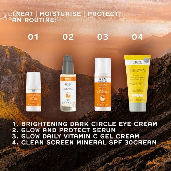 REN Clean Skincare REN Clean Skincare Glow and Protect Serum 30ml In Vendita