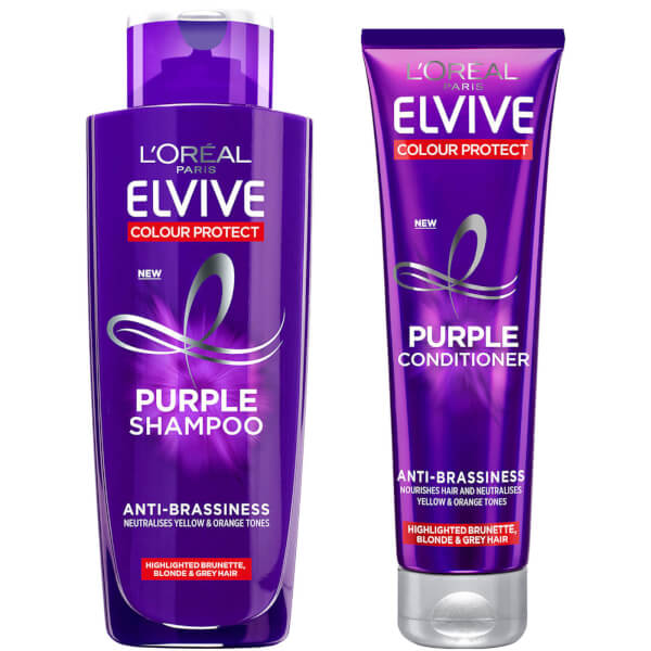 Lu0027Oréal Paris L'Oréal Paris Elvive Colour Protect Anti-Brassiness Purple Shampoo and Conditioner Set Offerta esclusiva
