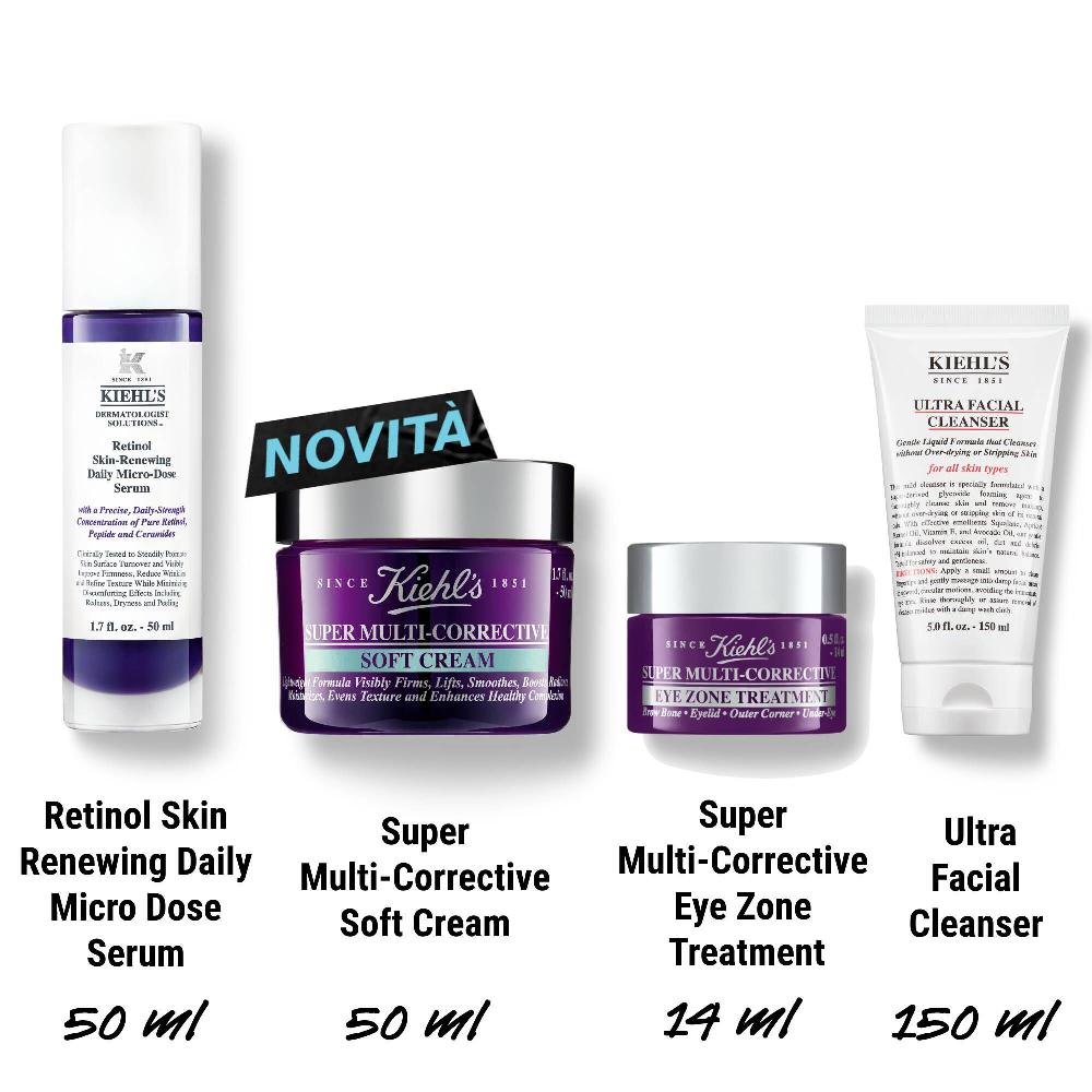 Kiehls Set Skincare Routine Anti Età con 4 prodotti Kiehl's Qualità