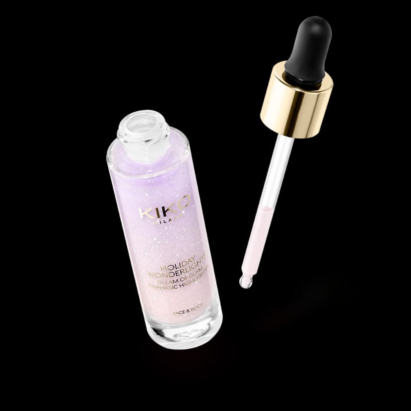 Kikocosmetics holiday wonderlights gleam of glam triphasic highlighter