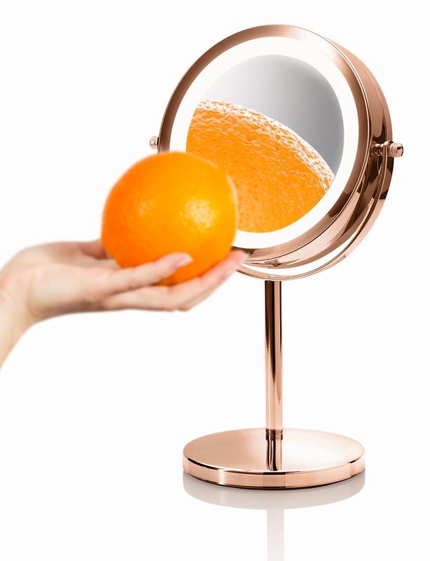 RIO RIO Rose gold mirror Specchietto cosmetico con illuminazione LED Ultimo giorno