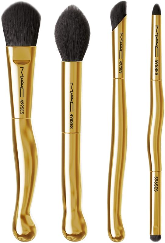 MAC Cosmetics MAC Cosmetics Holiday Golden Touch Mini Brush Kit confezione regalo con pennello Prezzo di fabbrica