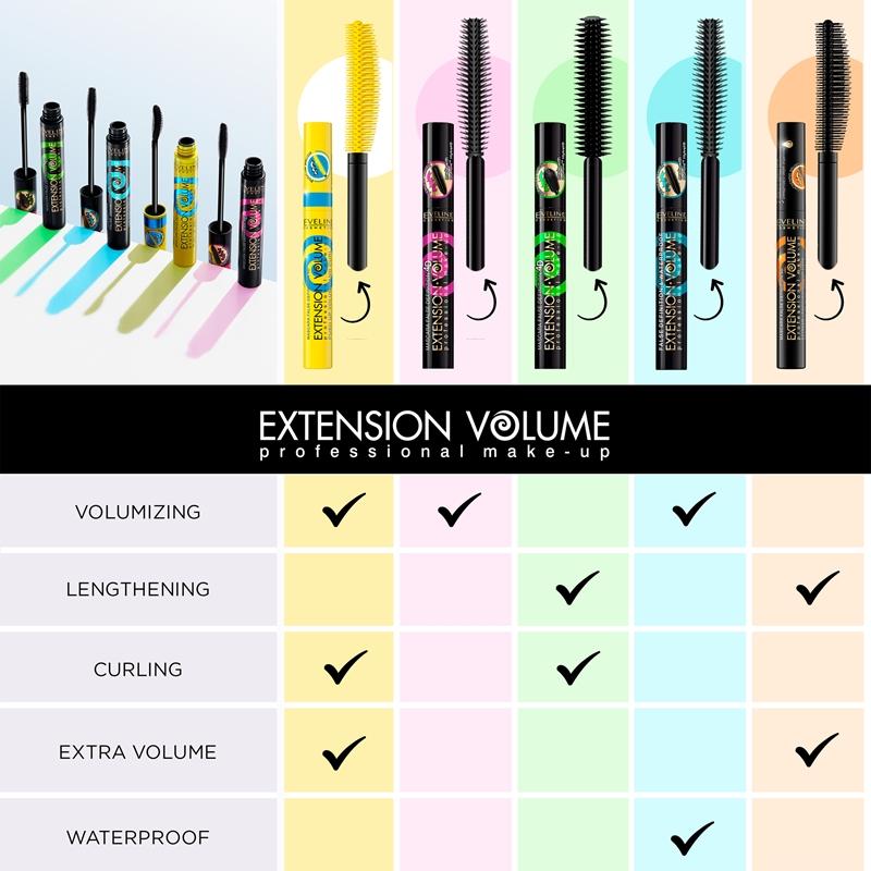 Eveline Cosmetics Eveline Cosmetics Extension Volume mascara effetto ciglia finte 50% di sconto con spedizione gratuita