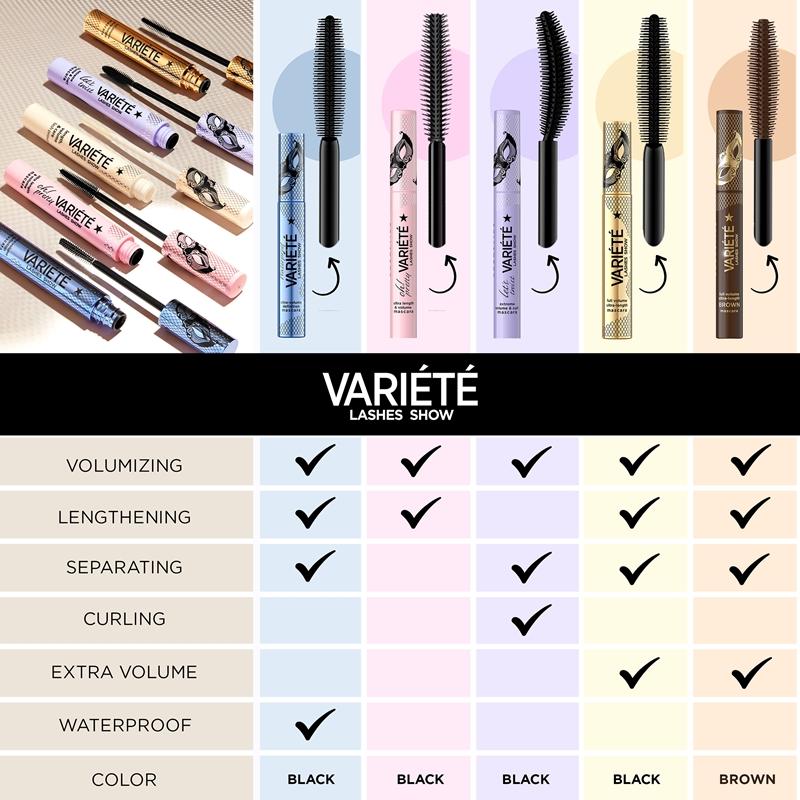 Eveline Cosmetics Eveline Cosmetics Variété Lashes Show mascara waterproof per ciglia voluminose e folte Shopping Online