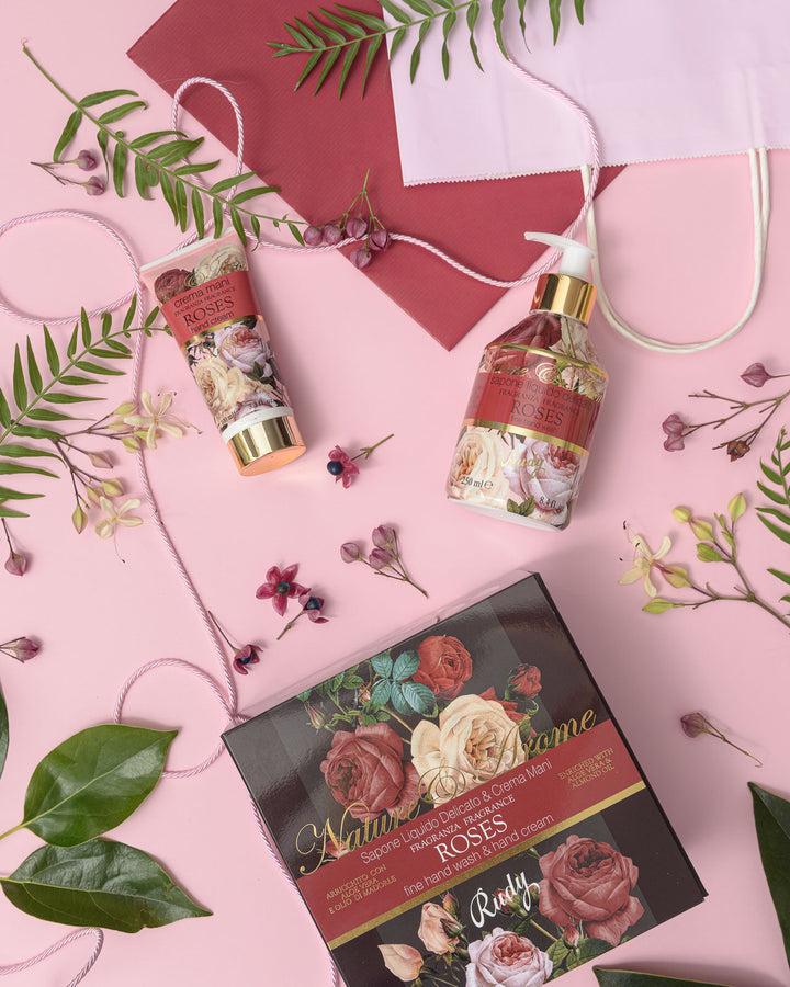 Rudy Profumi Scatola regalo con Sapone Liquido 250 mL + Crema Mani 100 mLNature&AromeLinea Roses Nuovo