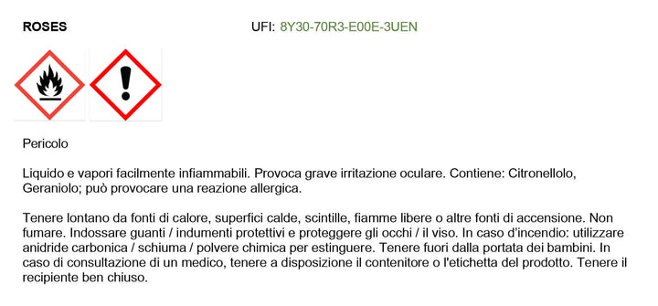 Rudy Profumi Diffusore per Ambiente 250 mL + BacchetteNature&AromeLinea Roses Spedizione Gratuita