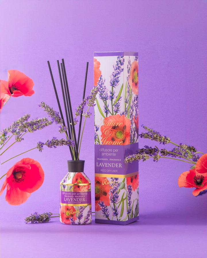 Rudy Profumi Diffusore per Ambiente 250 mL + BacchetteNature&AromeLinea Lavender Pezzi Unici