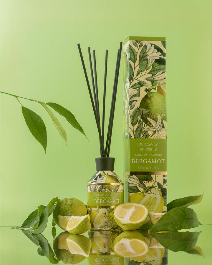 Rudy Profumi Diffusore per Ambiente 250 mL + BacchetteNature&AromeLinea Bergamot Soddisfazione Garantita