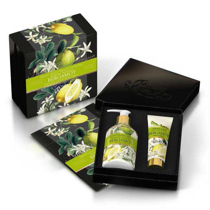 Rudy Profumi Scatola regalo con Sapone Liquido 250 mL + Crema Mani 100 mLNature&AromeLinea Bergamot Offerta Giorno del Papà