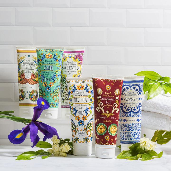 Rudy Profumi Docciaschiuma in Tubo da 250 mLfico nero e rosa biancaLinea Amalfi Prezzo basso