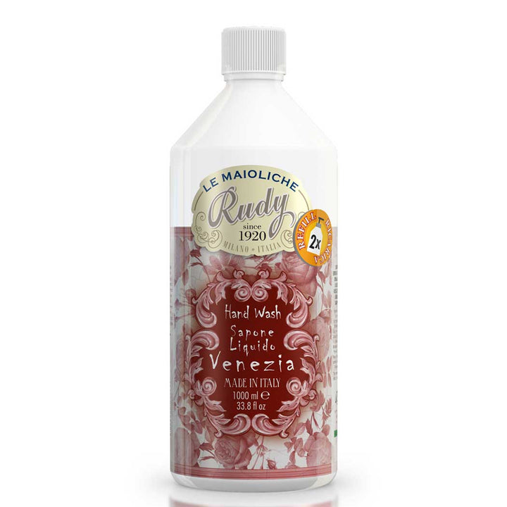 Rudy Profumi Ricarica sapone liquido mani da 1000 mLlimone dolce lampone e ambraLinea Venezia In Linea