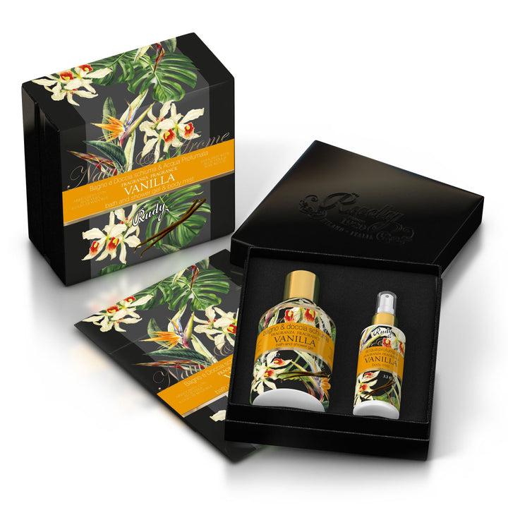 Rudy Profumi Scatola regalo con Bagno & Doccia Schiuma 250 mL + Acqua Profumata 100 mLNature&AromeLinea Vanilla Promozione Limitata