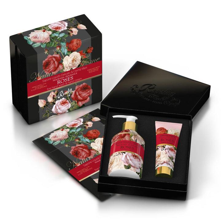 Rudy Profumi Scatola regalo con Sapone Liquido 250 mL + Crema Mani 100 mLNature&AromeLinea Roses Vendita Calda