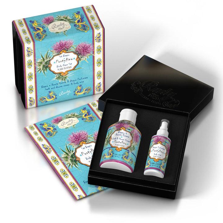 Rudy Profumi Scatola regalo con Bagno & Doccia Schiuma 250 mL + Acqua Profumata 100 mLLe Maioliche di RudyLinea Portofino Vendite Flash